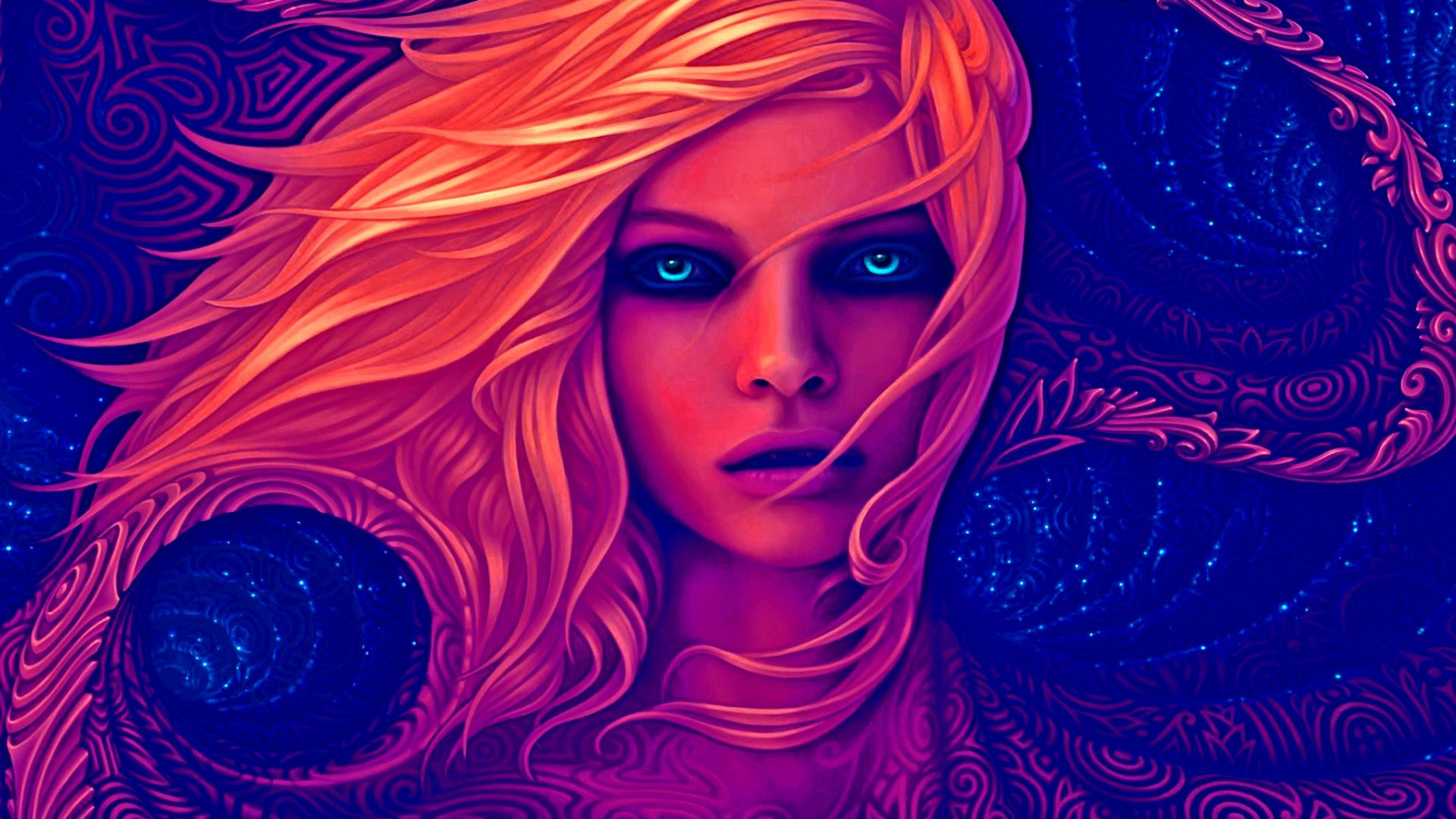 Desktop Wallpaper Woman, Face, Digital Art, HD Image, Picture, Background, 86031a