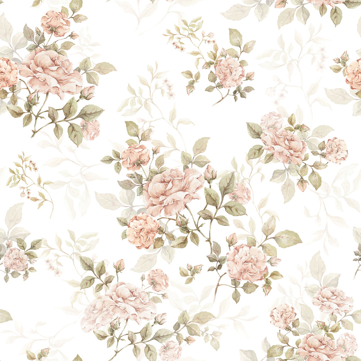 Vintage Rose Pattern Wallpaper.com Wallstickers And Wallpaper Online Store