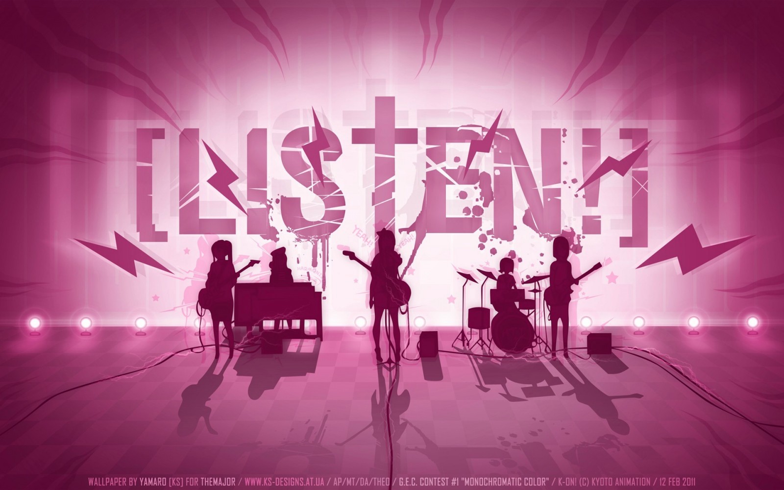 illustration, anime, anime girls, purple, K ON, brand, stage, crowd, computer wallpaper, font, album cover, rock concert High quality walls