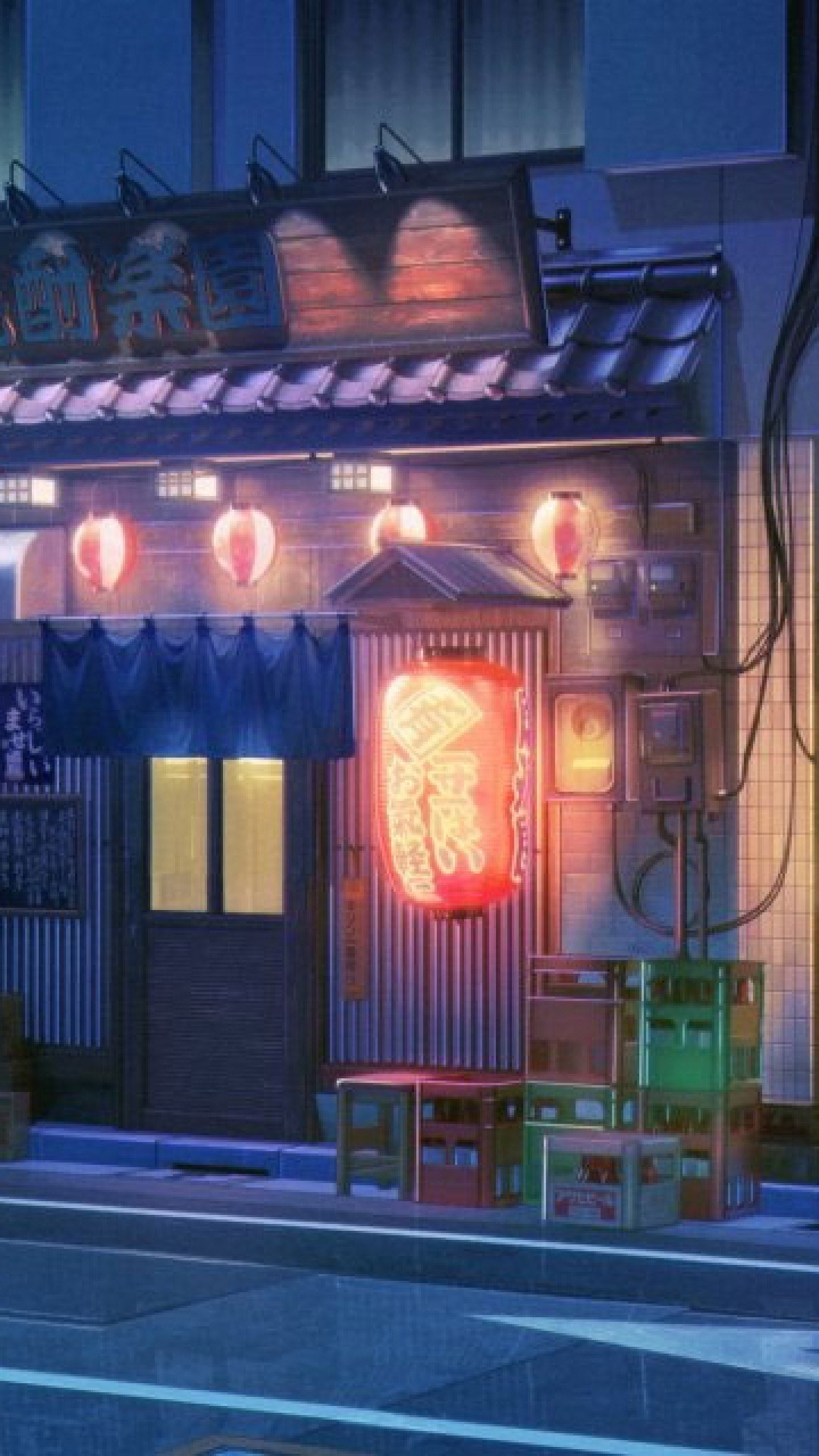 Wallpaper Anime, Original, Latern, Light, Night, Shop • Wallpaper For You