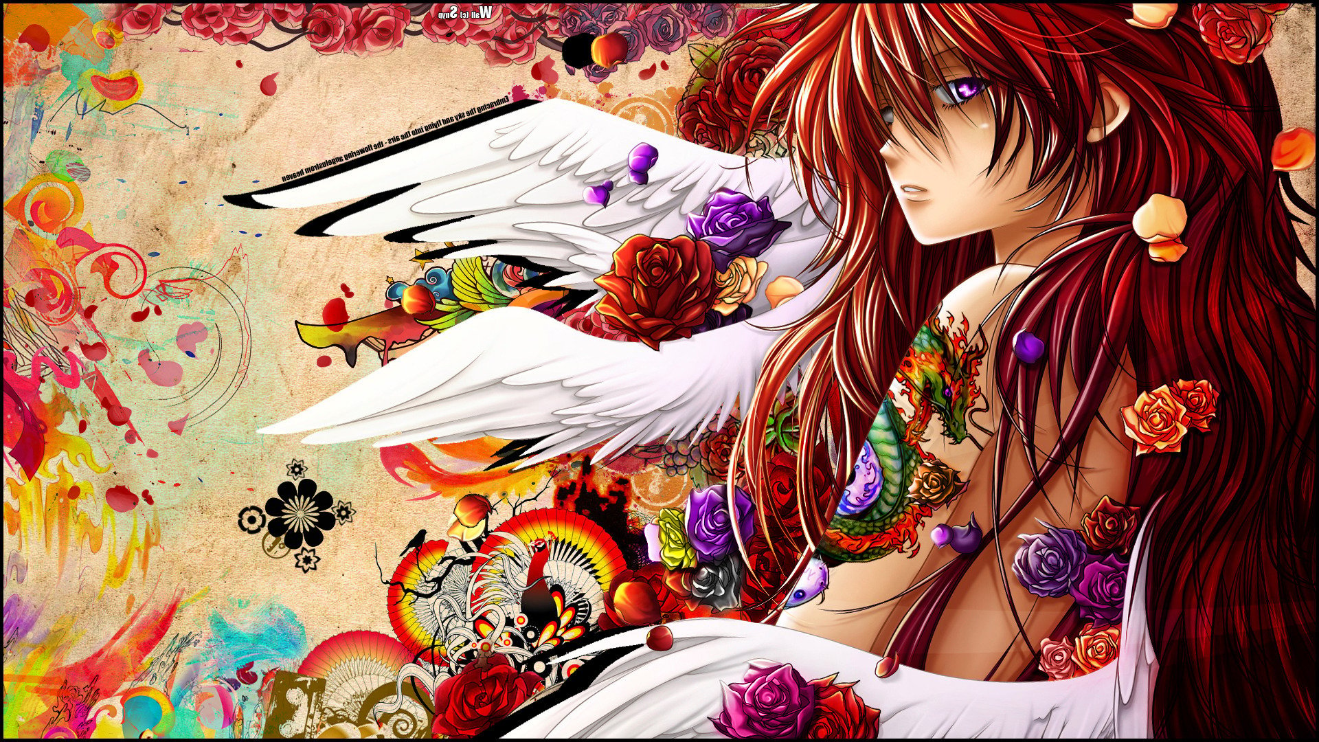 Anime Flower Tattoo Wallpapers  Wallpaper Cave