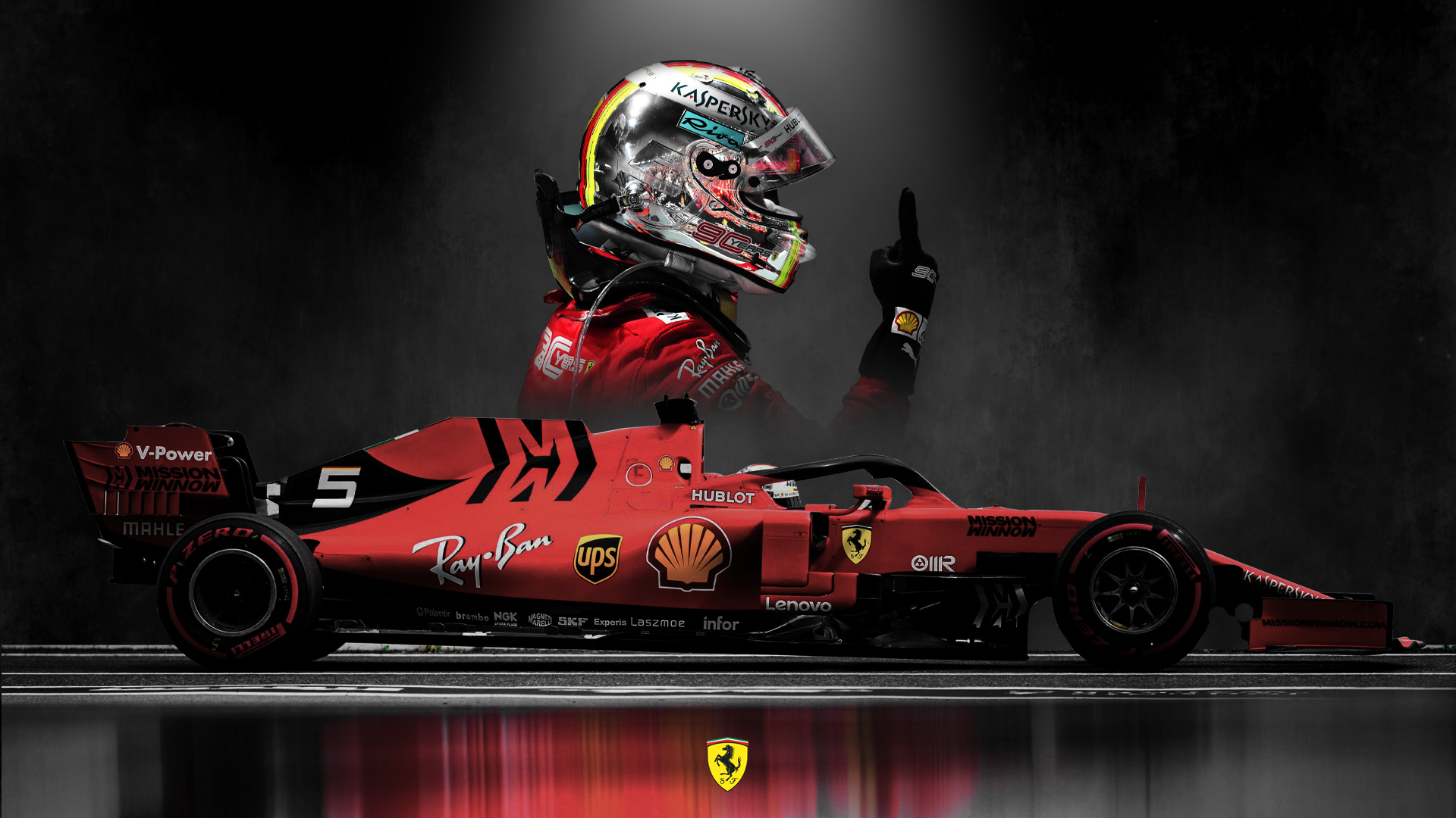 Ferrari SF90 Sebastian Vettel Wallpaper  rformula1