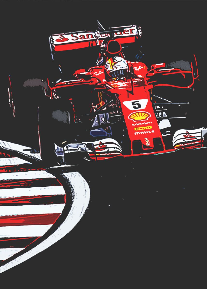 Sebastian Vettel' Poster
