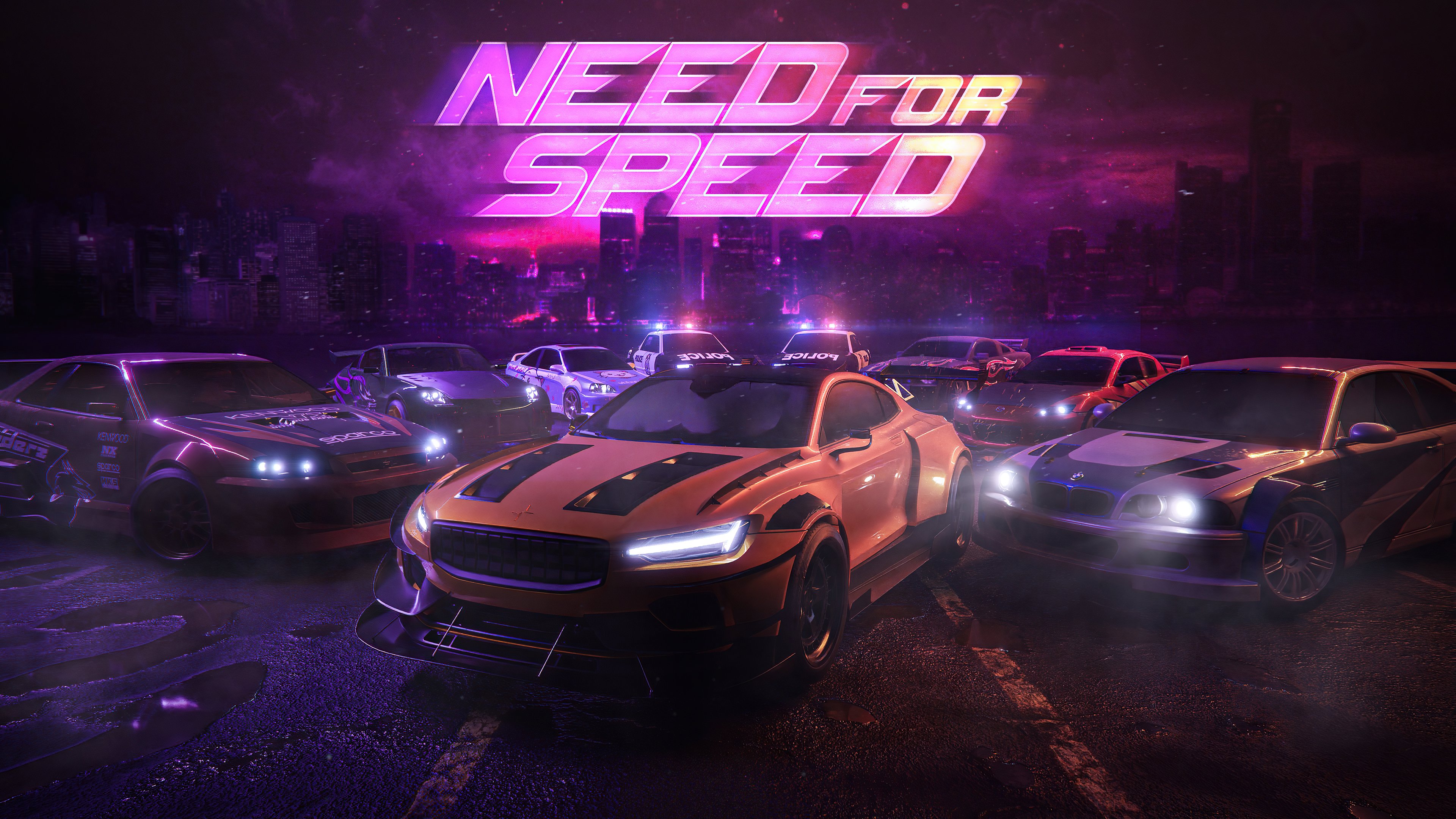 Need for Speed Wallpaper 4K, Police Cars, Racing cars, Games