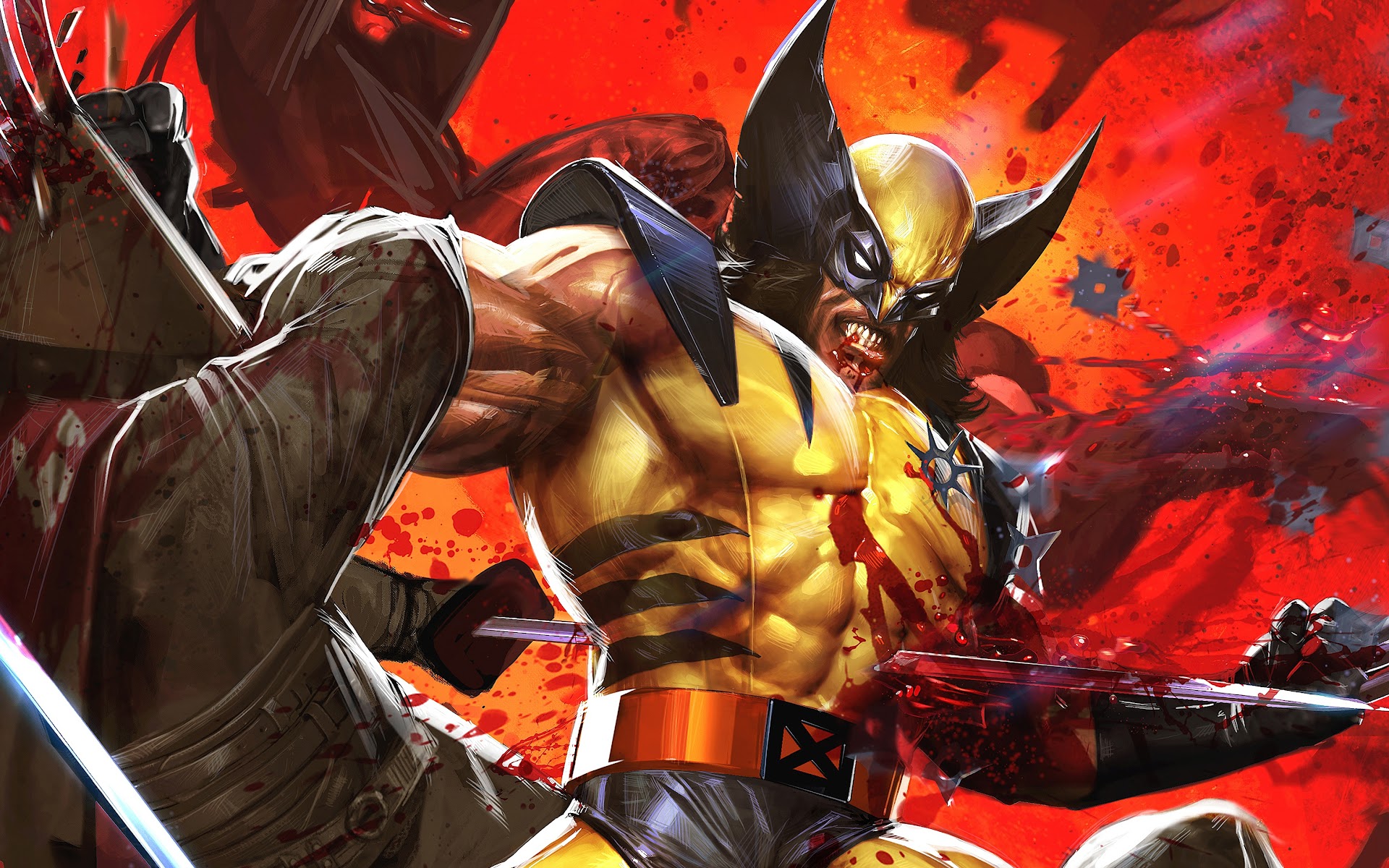 Wolverine Fighting PC DeskK Wallpaper
