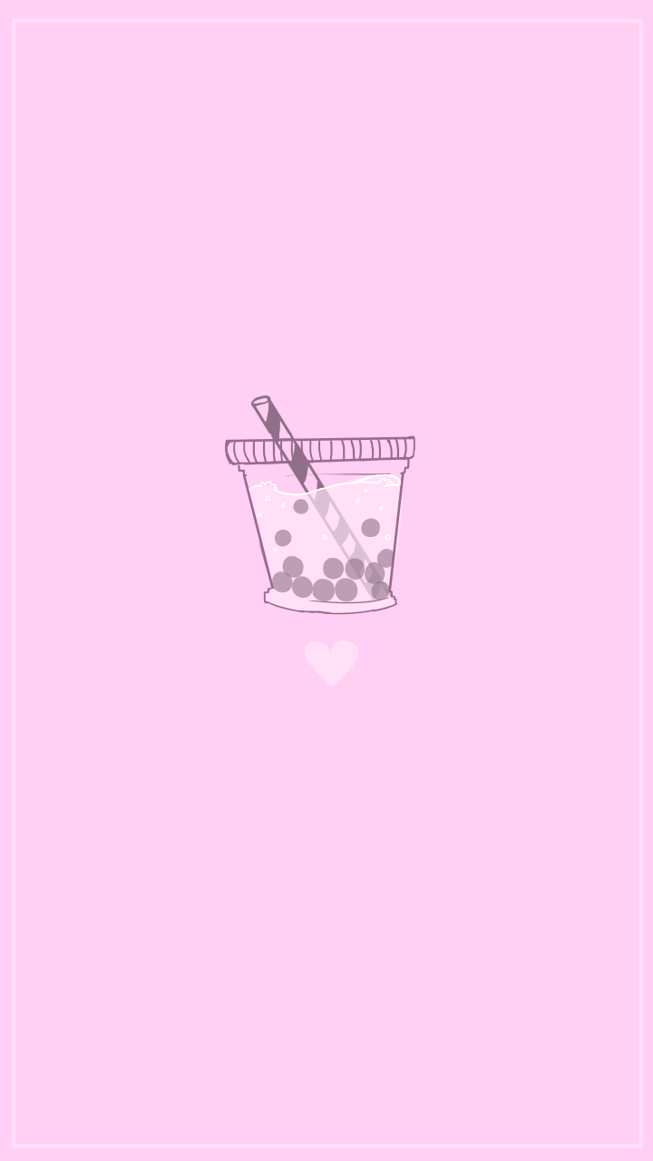 Pink Boba Wallpaper