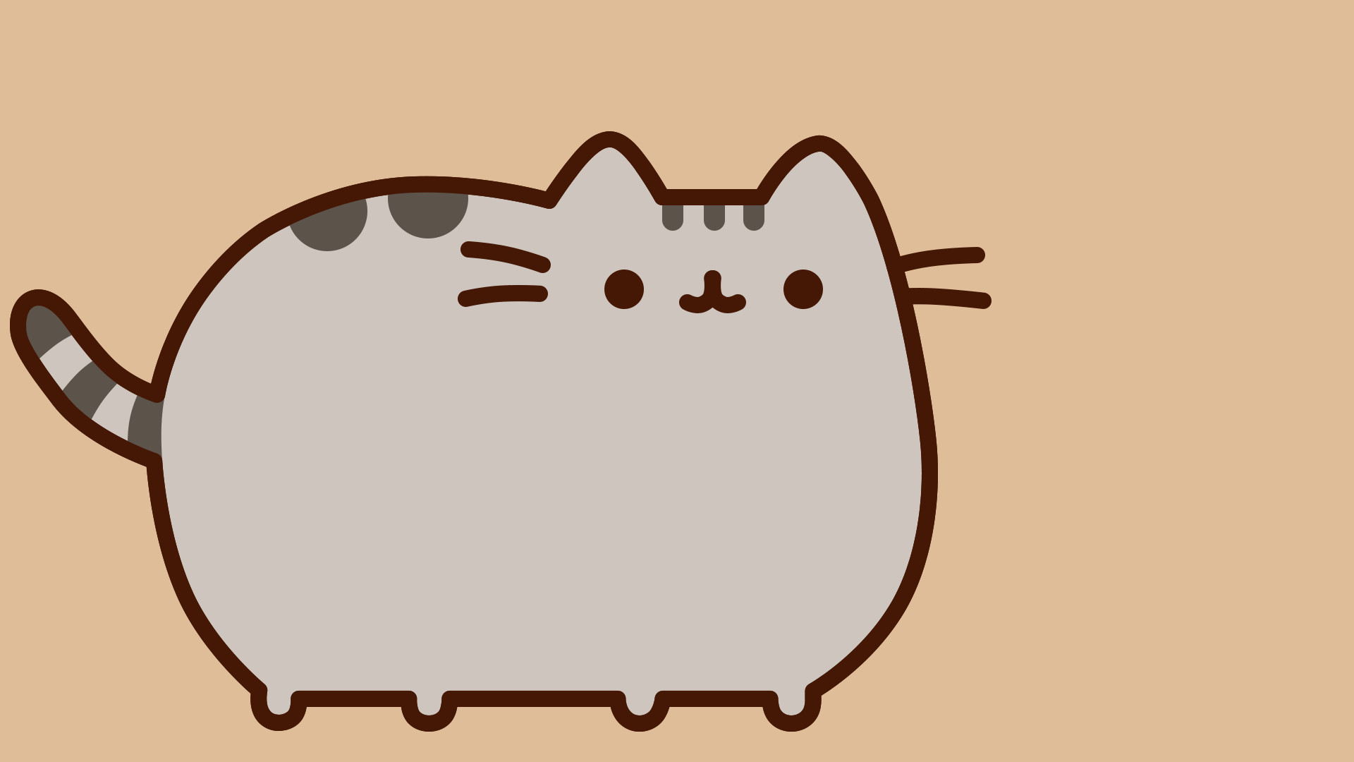 HD Wallpaper: Man Made Charm Of Pusheen Cat Delight