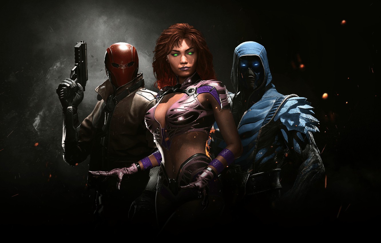 Wallpaper Game, Hero, Sub Zero, DC Comics, Uniform, Super Hero, Red Hood, Starfire, Injustice For Desktop, Section игры