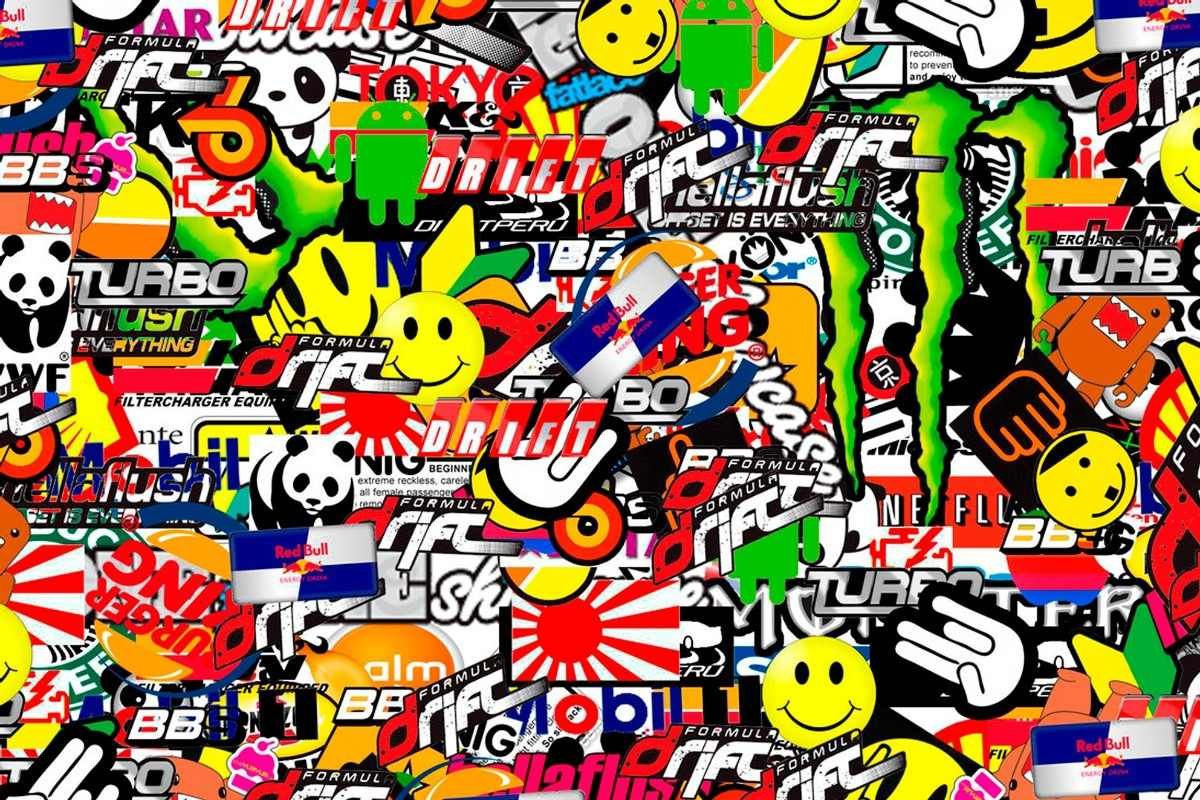 JDM Sticker Bomb Wallpaper