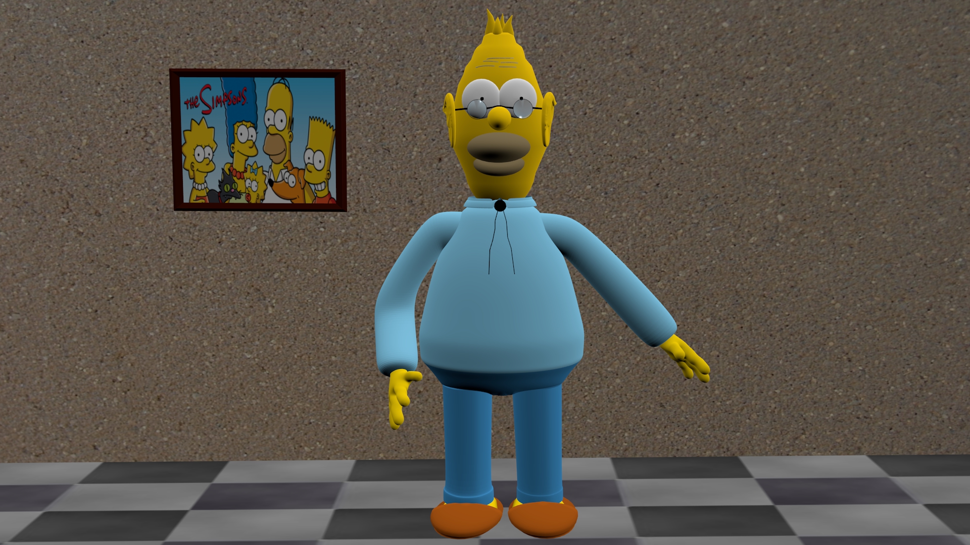 Grandpa Simpson model simpsons fan Art