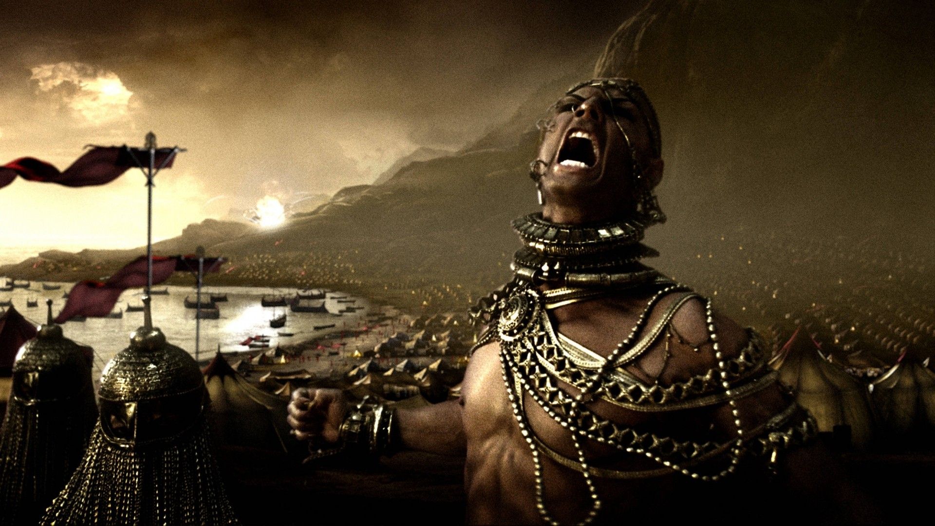 Full HD Wallpaper 300 spartans xerxes rage army thermopylae. movie, Movie wallpaper, Streaming movies