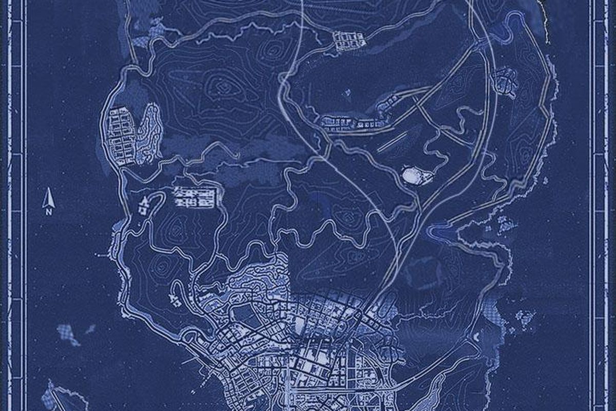 GTA 5 map pieced together