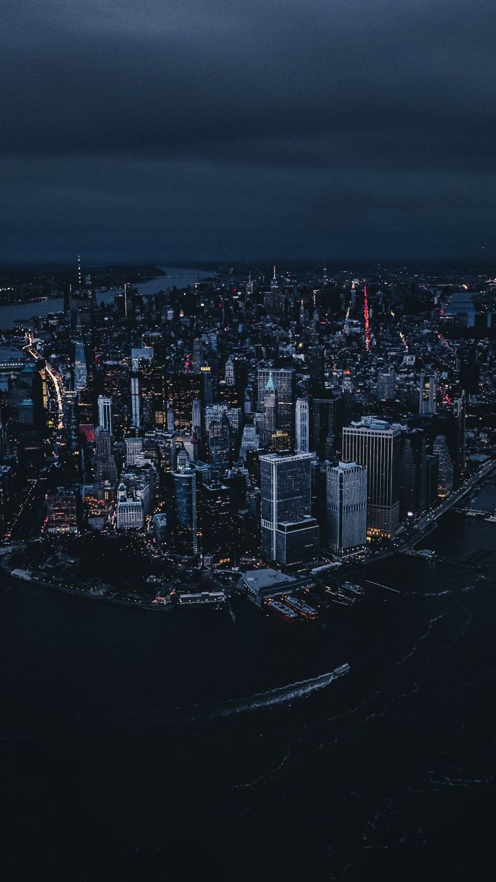 Download New York City Night Dark Clouds Iphone Wallpaper  Wallpaperscom