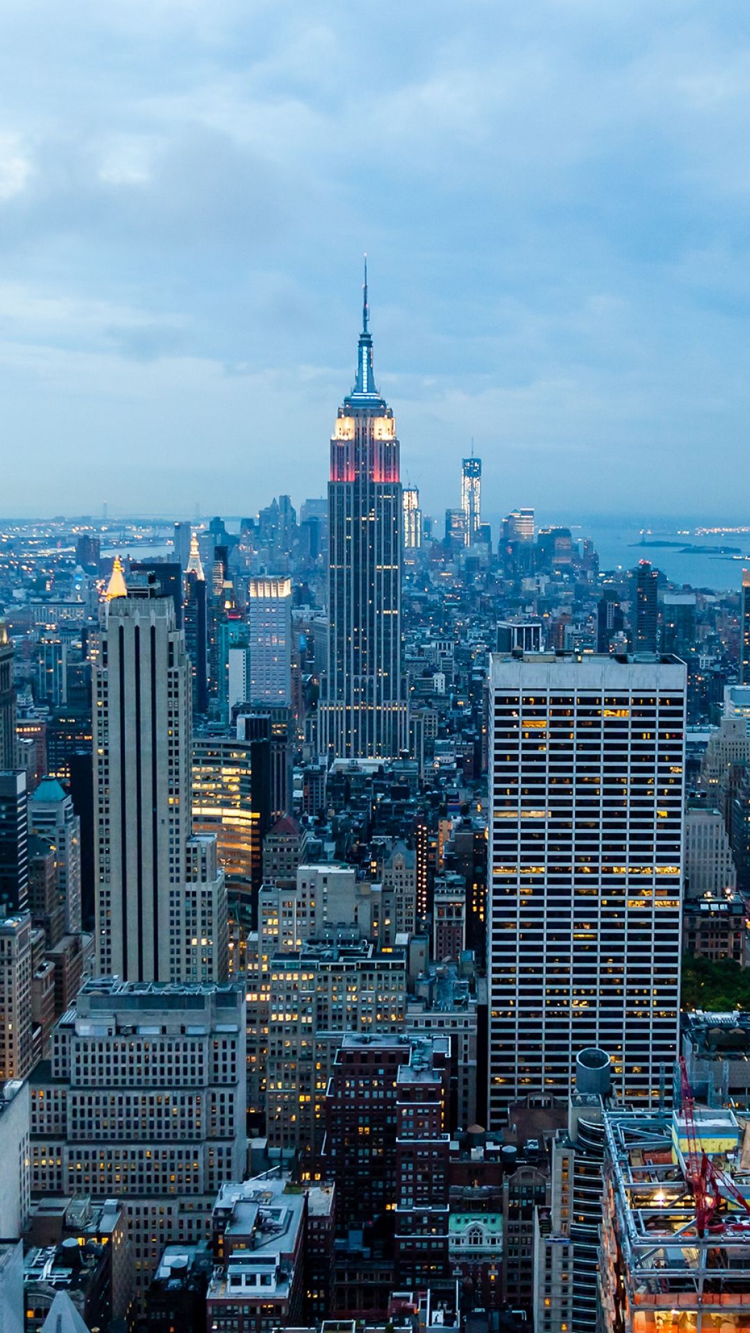 Download Wallpaper 1080x1920 new york, buildings, skyscrapers, night, view from above Sony Xperia Z Z. New york travel, New york travel guide, New york vacation