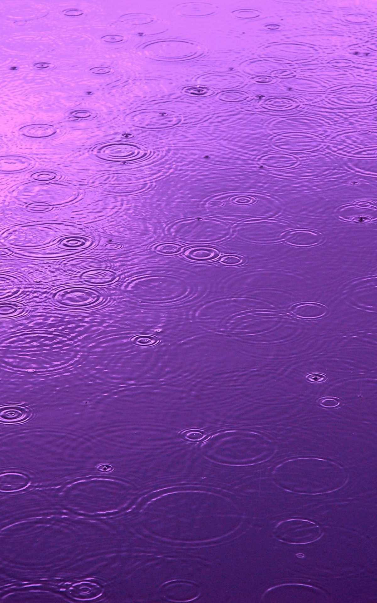 Rain Purple Aesthetic Wallpaper