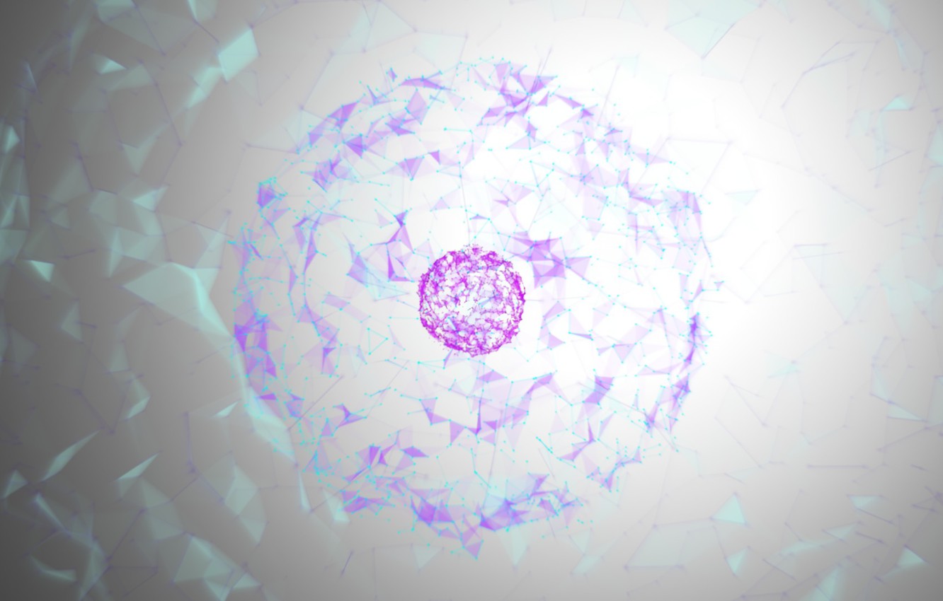Wallpaper future, explosion, white, Nature, Space, core, blue, pink, Core, atom, Explosion, Plexus, molucle image for desktop, section абстракции