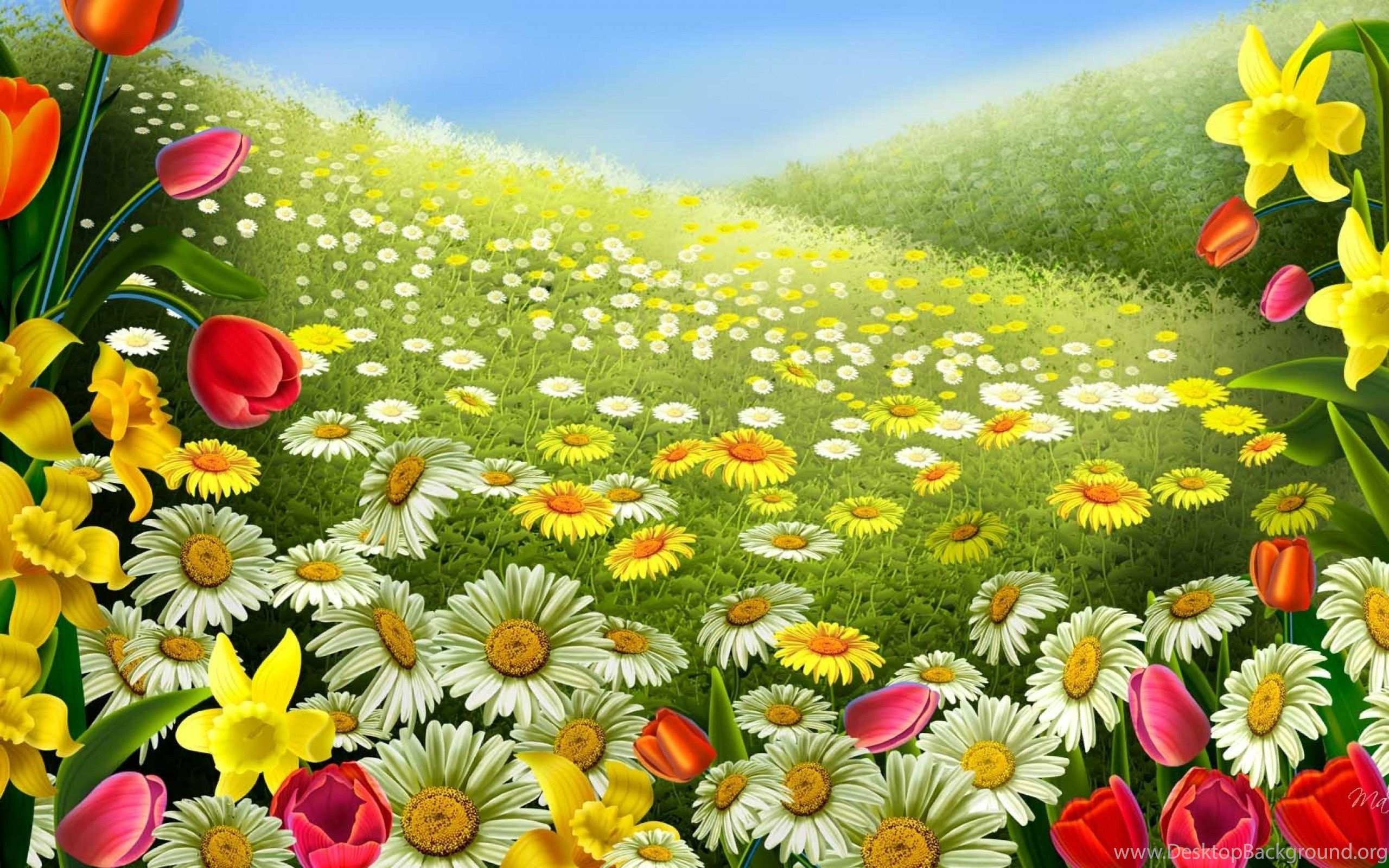 Flower Garden Wallpaper HD For Desktop Download High Quality Desktop Background