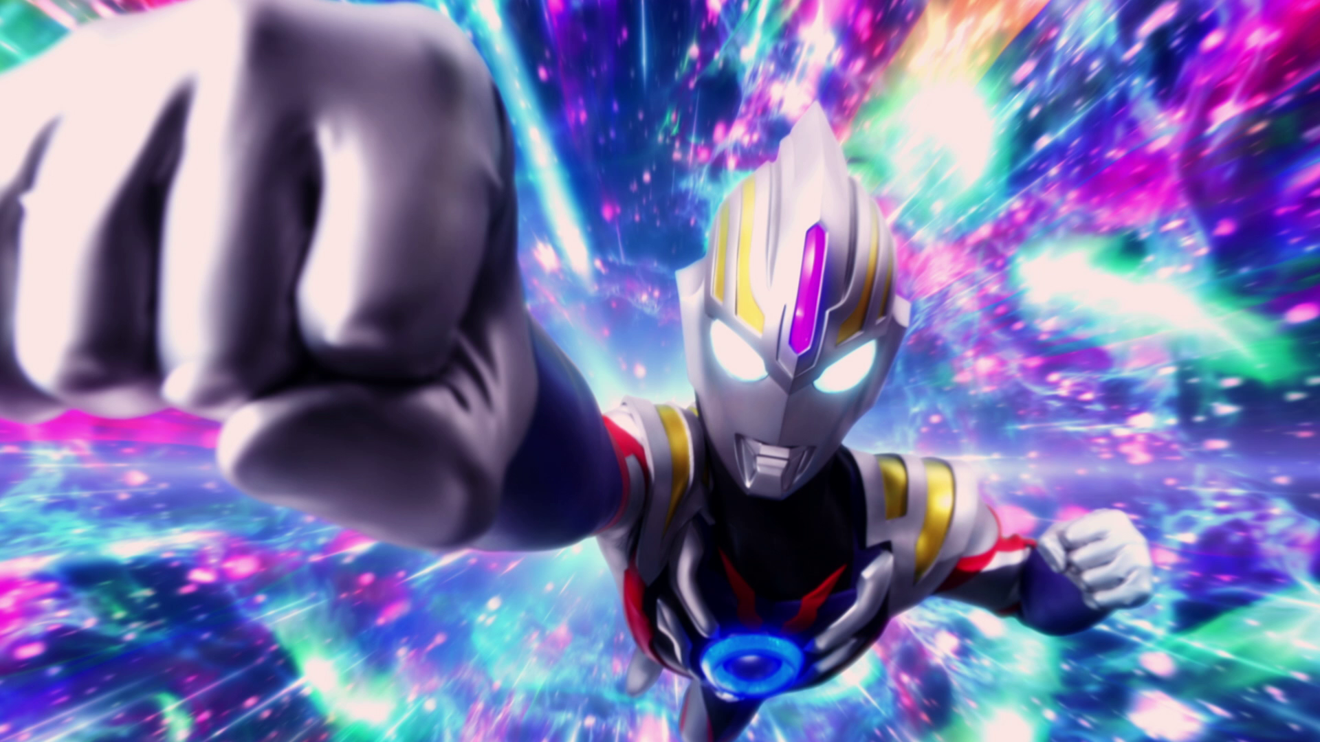 ultraman wallpaper, anime, graphic design, fictional character, cg artwork, space