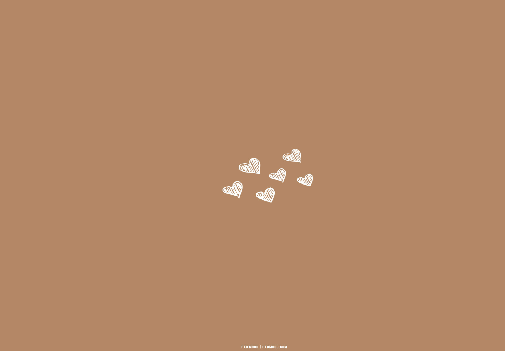 Brown Aesthetic Wallpaper for Laptop, Scratch Hearts