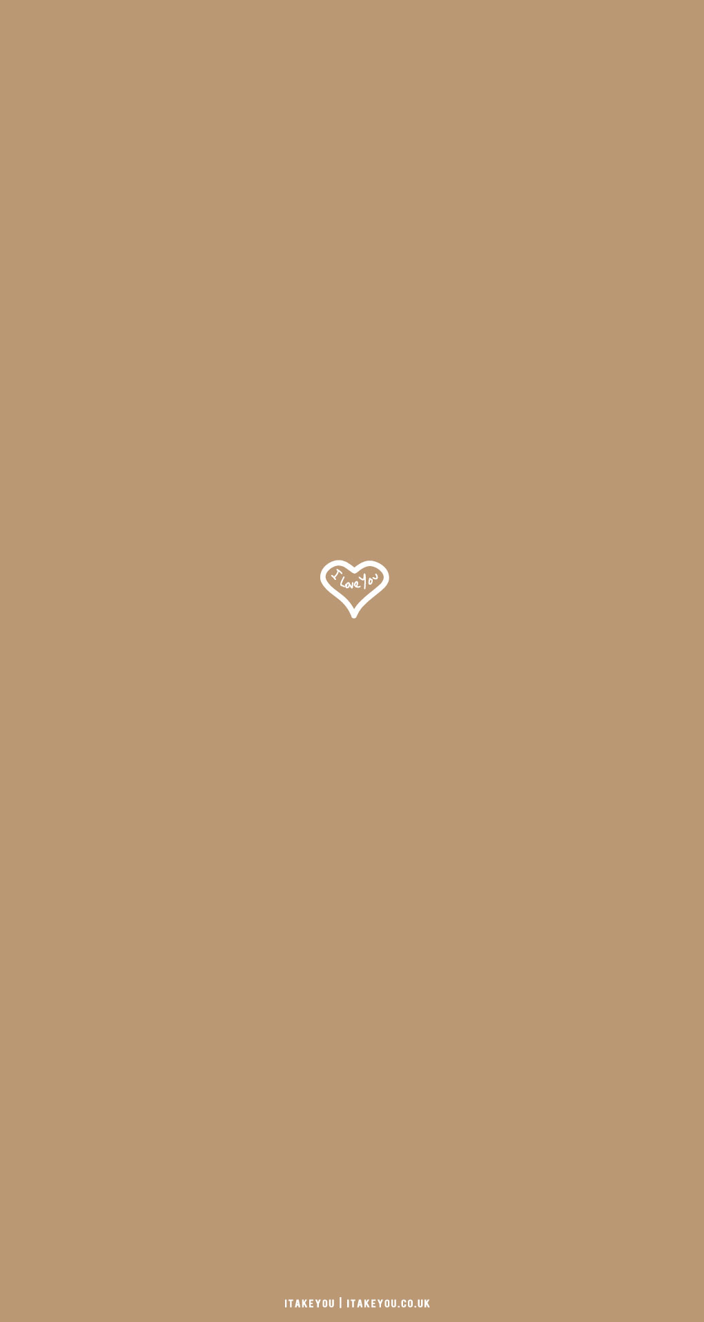 Cute Brown Aesthetic Wallpaper for Phone, Love Heart I Take You. Wedding Readings. Wedding Ideas
