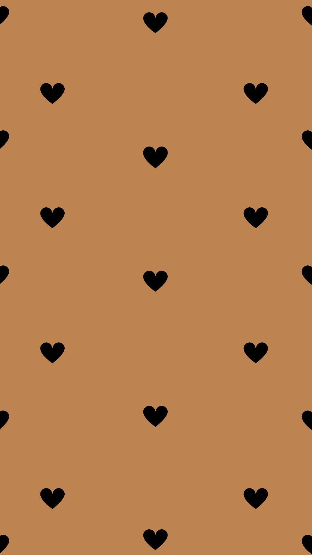 Download Brown Hearts Pattern Wallpaper  Wallpaperscom