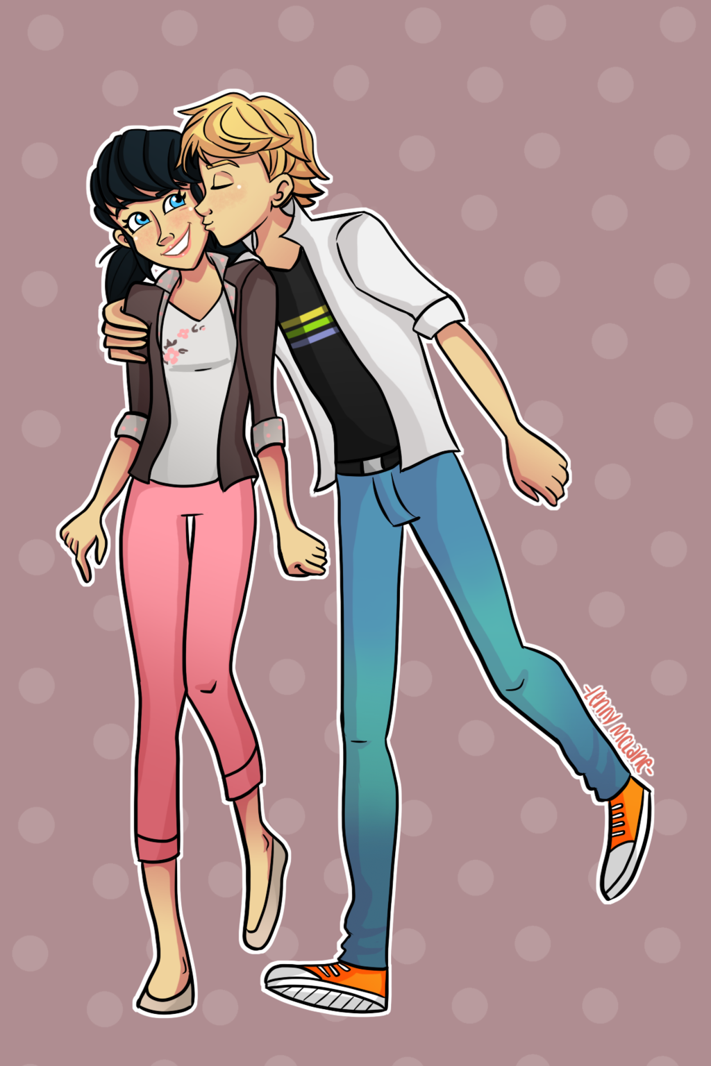 Marinette and Adrien Ladybug Fan Art