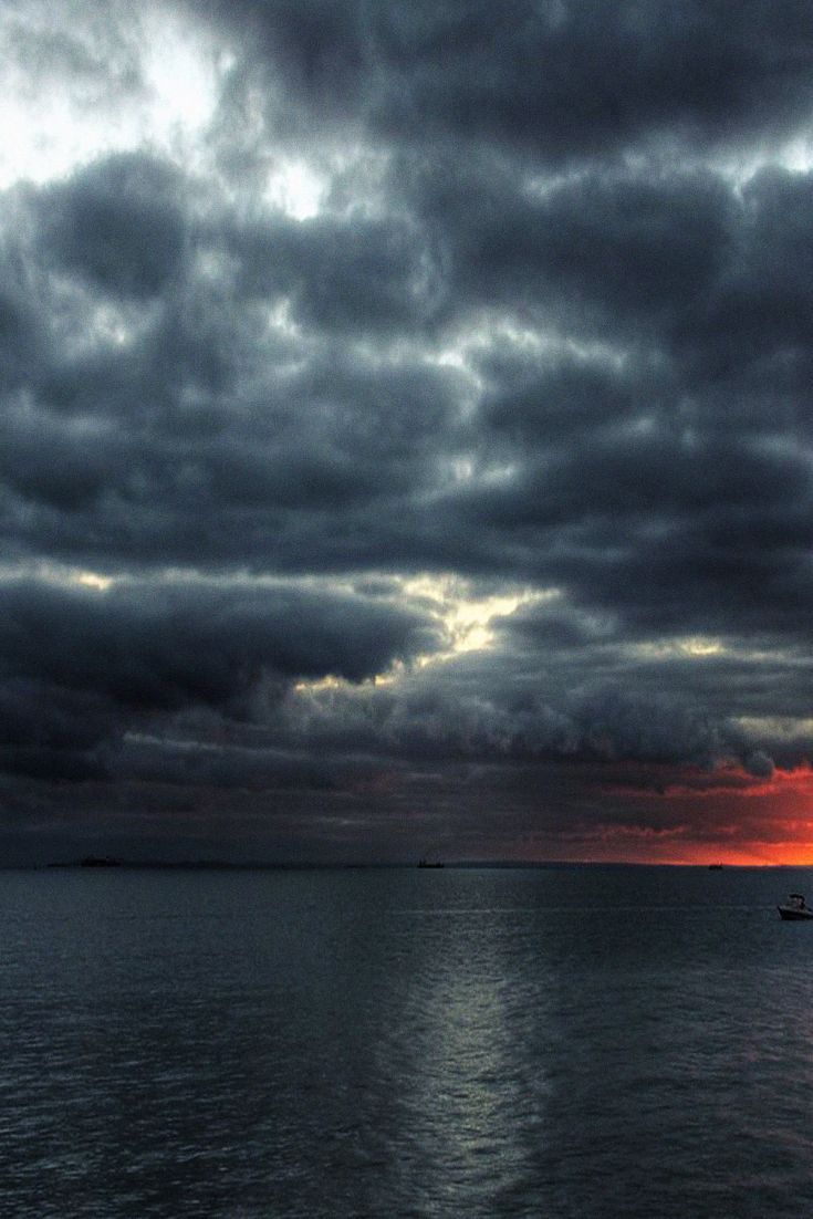 Dark Stormy Clouds At Sea. Dark & stormy, Clouds, Weather wallpaper