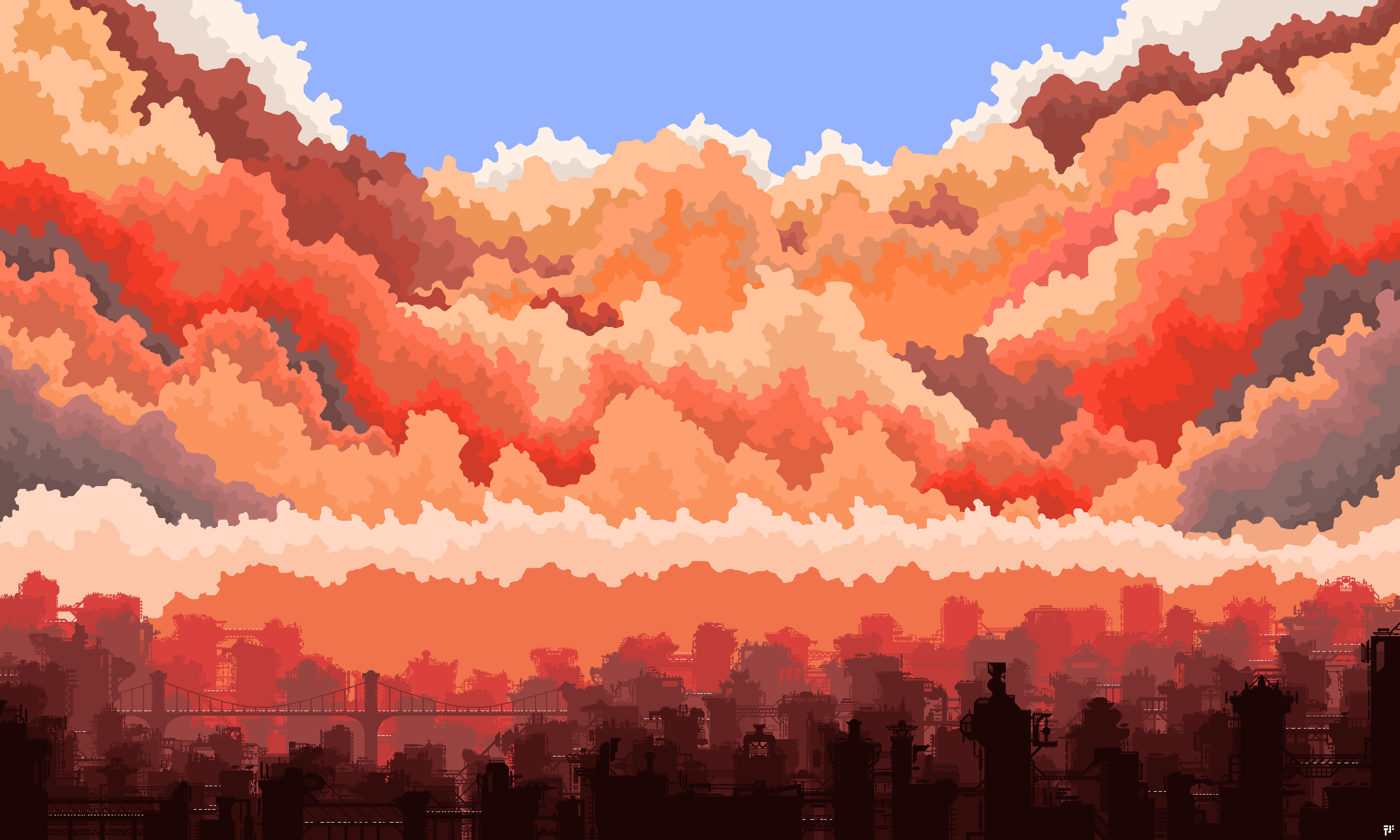 City Of Today. Art wallpaper, Pixel art landscape, Pixel art