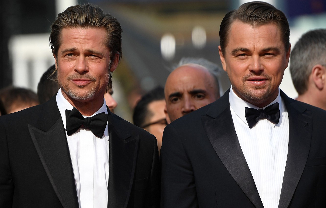 Wallpaper actors, Brad Pitt, Leonardo DiCaprio image for desktop, section мужчины