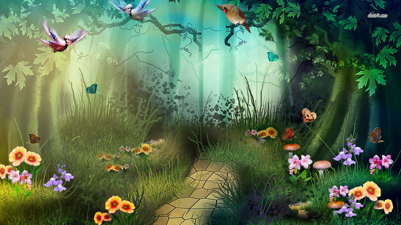Fantasy Forest Wallpaper and Background Imagex768