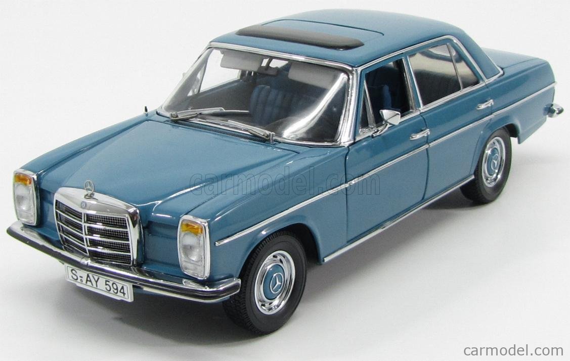 SUN STAR 04594 Scale 1 18. MERCEDES BENZ 220 STRICH 8 SALOON (W115) 1968 LIGHT BLUE