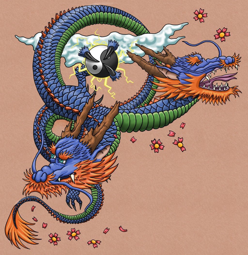 Japanese dragon wallpaper