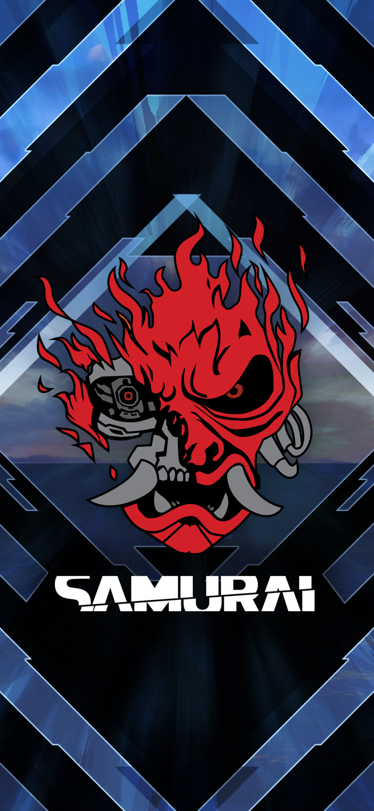 Cyberpunk Samurai Logo 4k iPhone XS MAX HD 4k Wallpaper, Image, Background, Photo and Picture