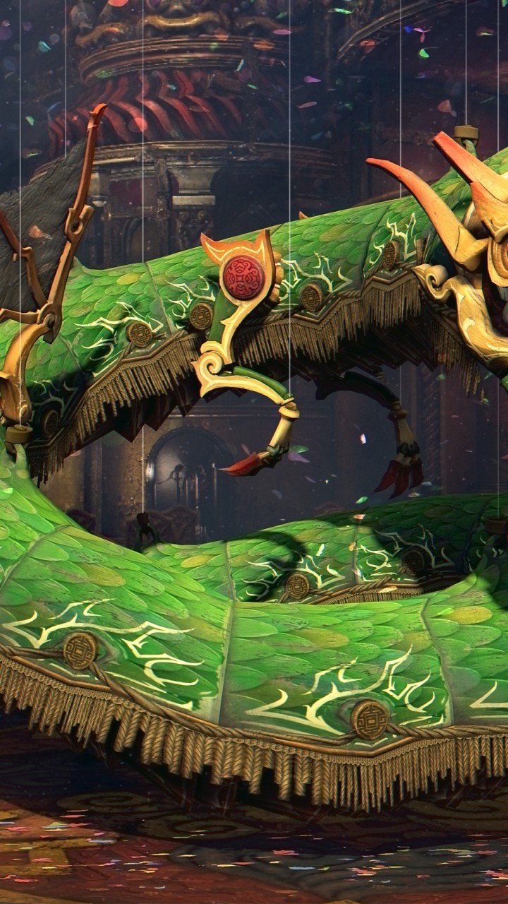 Wallpaper dragon, 4k, HD wallpaper, green, dance, asian, Japanese, OS