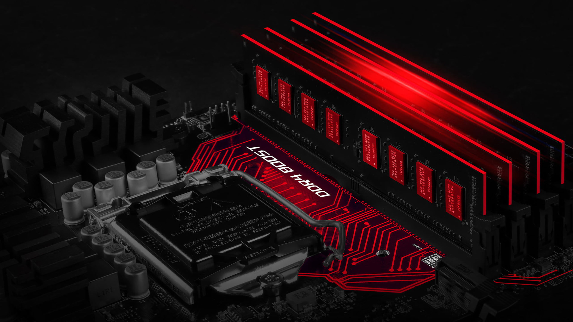 Black And Red Motherboard Wallpaper, PC Gaming, Motherboards, MSI • Wallpaper For You