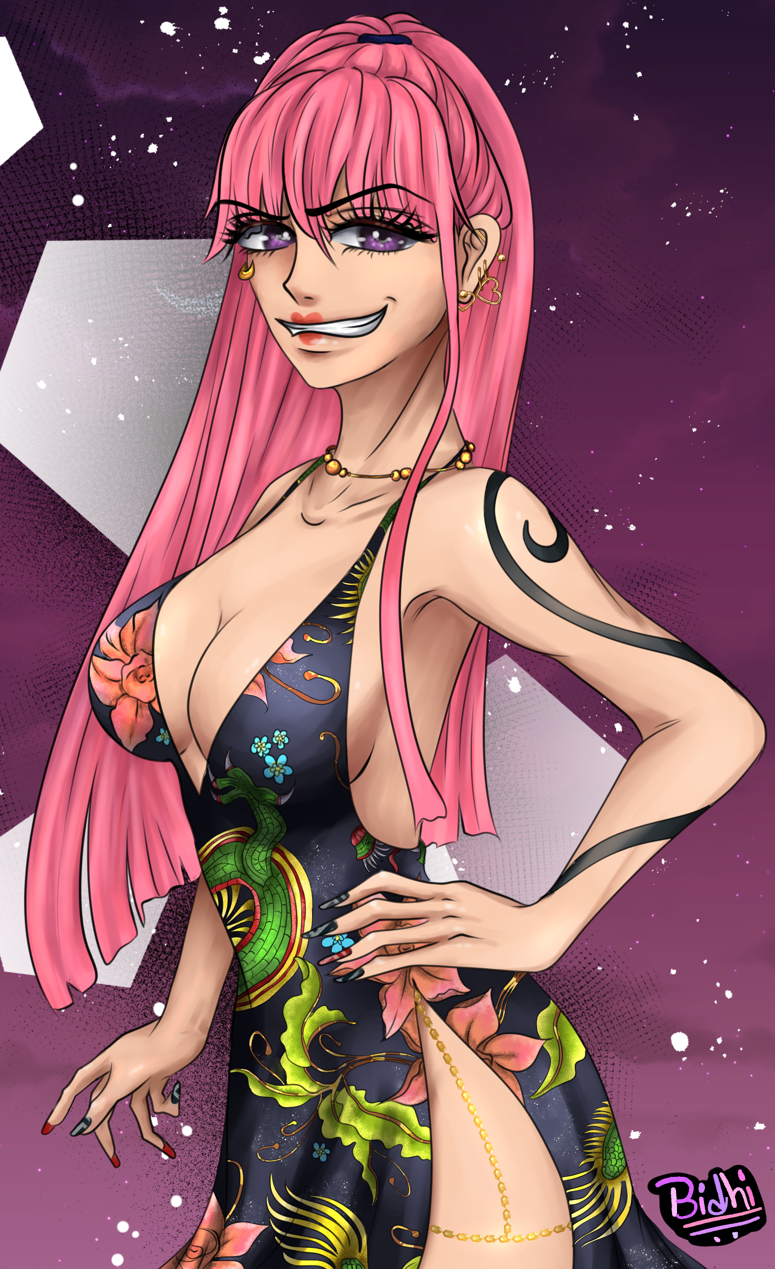 Jewelry Bonney! the only female supernova by me i gave her a new hairstyle.I like the old one more :p idk why I went with this one