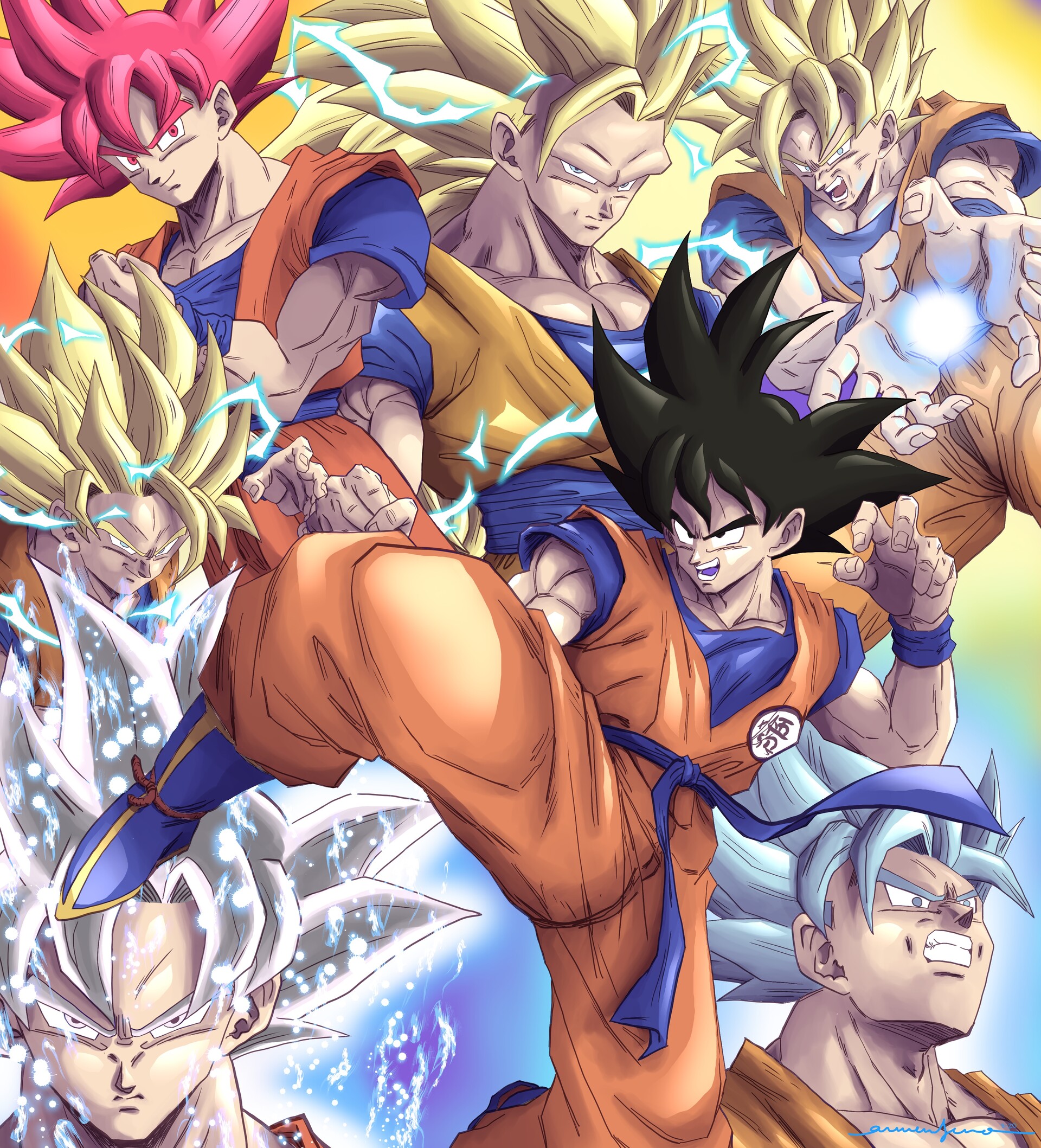 Goku All Transformations Wallpapers Wallpaper Cave 5898