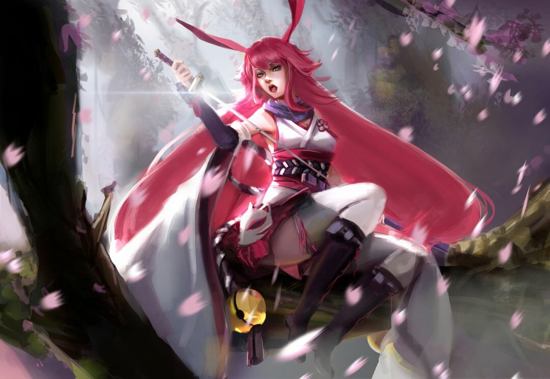 Gyakushinn Miko Yae Sakura / iPhone HD Wallpaper Background Download (png / jpg)