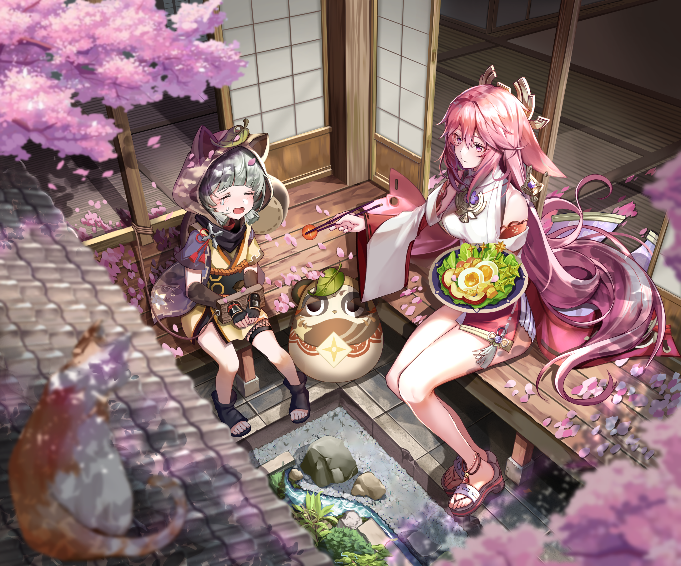 Yae Miko Guuji, Sayu (Genshin Impact) HD Wallpaper