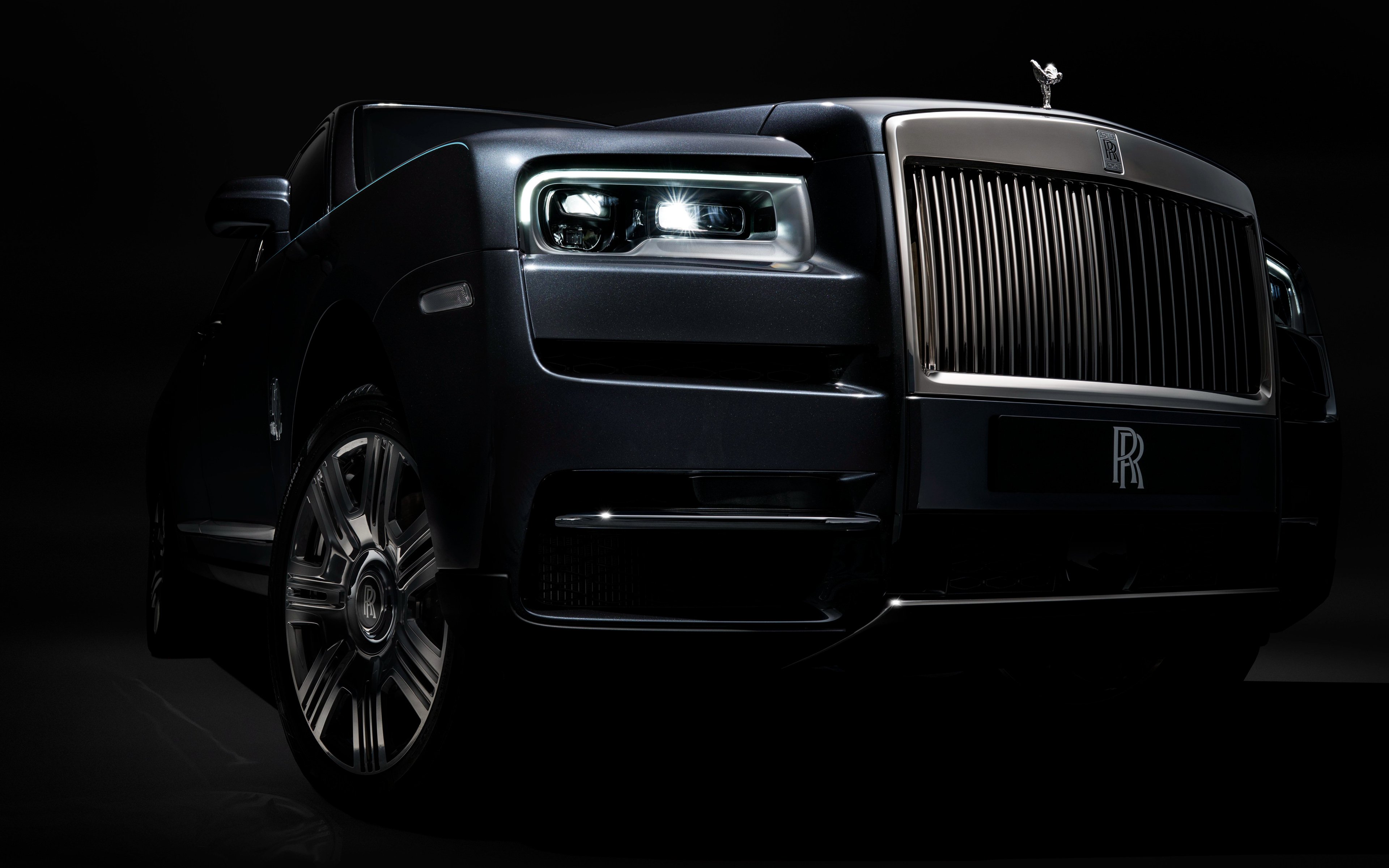Download Wallpaper 4k, Rolls Royce Cullinan, Darkness, 2018 Cars, Black Cullinan, SUVs, Rolls Royce For Desktop With Resolution 3840x2400. High Quality HD Picture Wallpaper