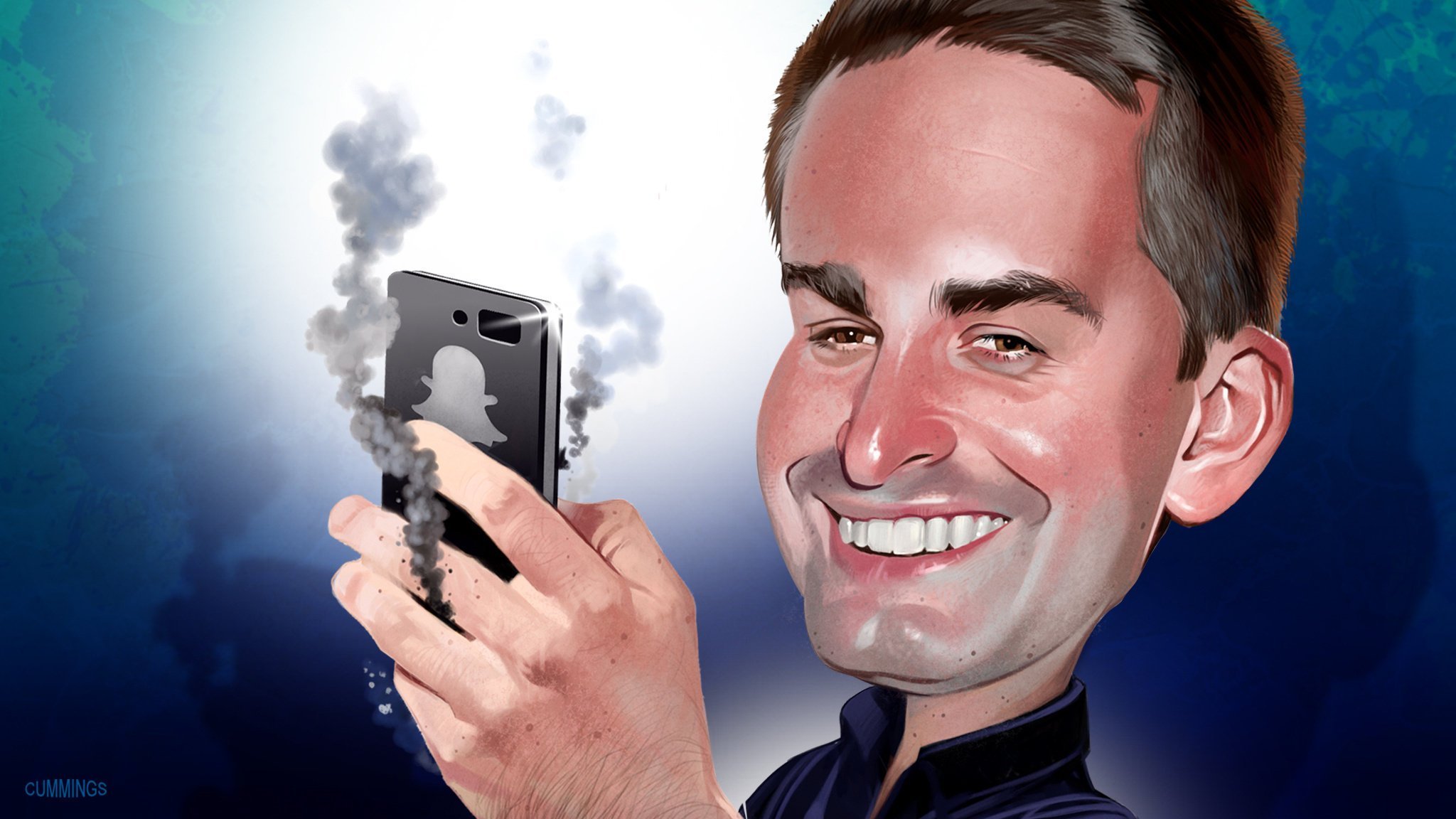 Evan Spiegel, Stanford dropout with a magic touch