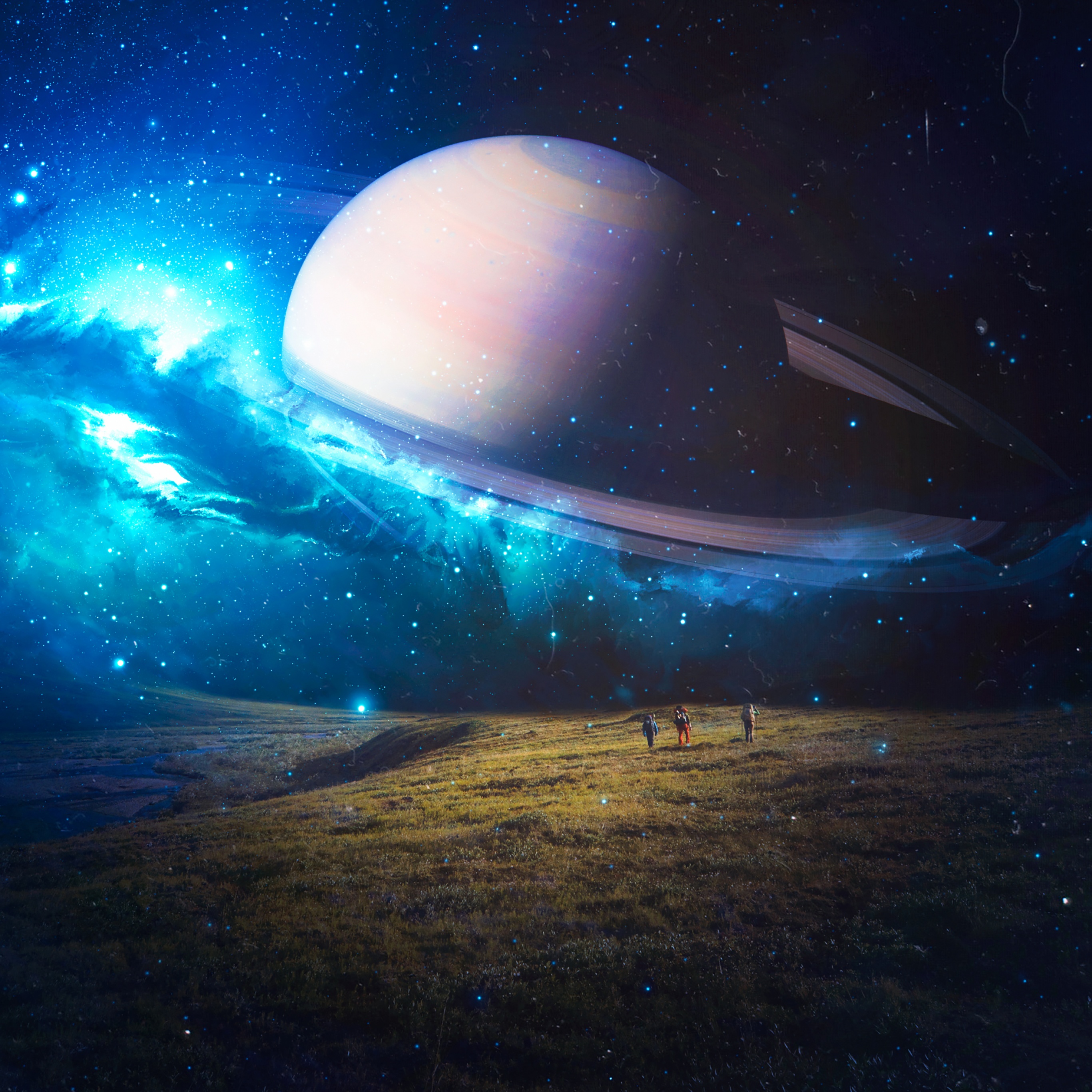 Exploring Wallpaper 4K, Saturn, Planet, Surreal, Time travel, Space, Fantasy