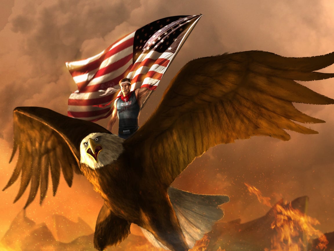 USA President on Eagle Wallpaper for Fullscreen 1152x864