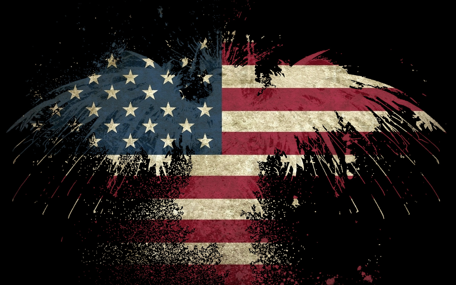 eagles, flags, USA Wallpaper / WallpaperJam.com