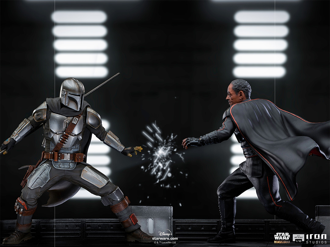 The Mandalorian and Moff Gideon Statues