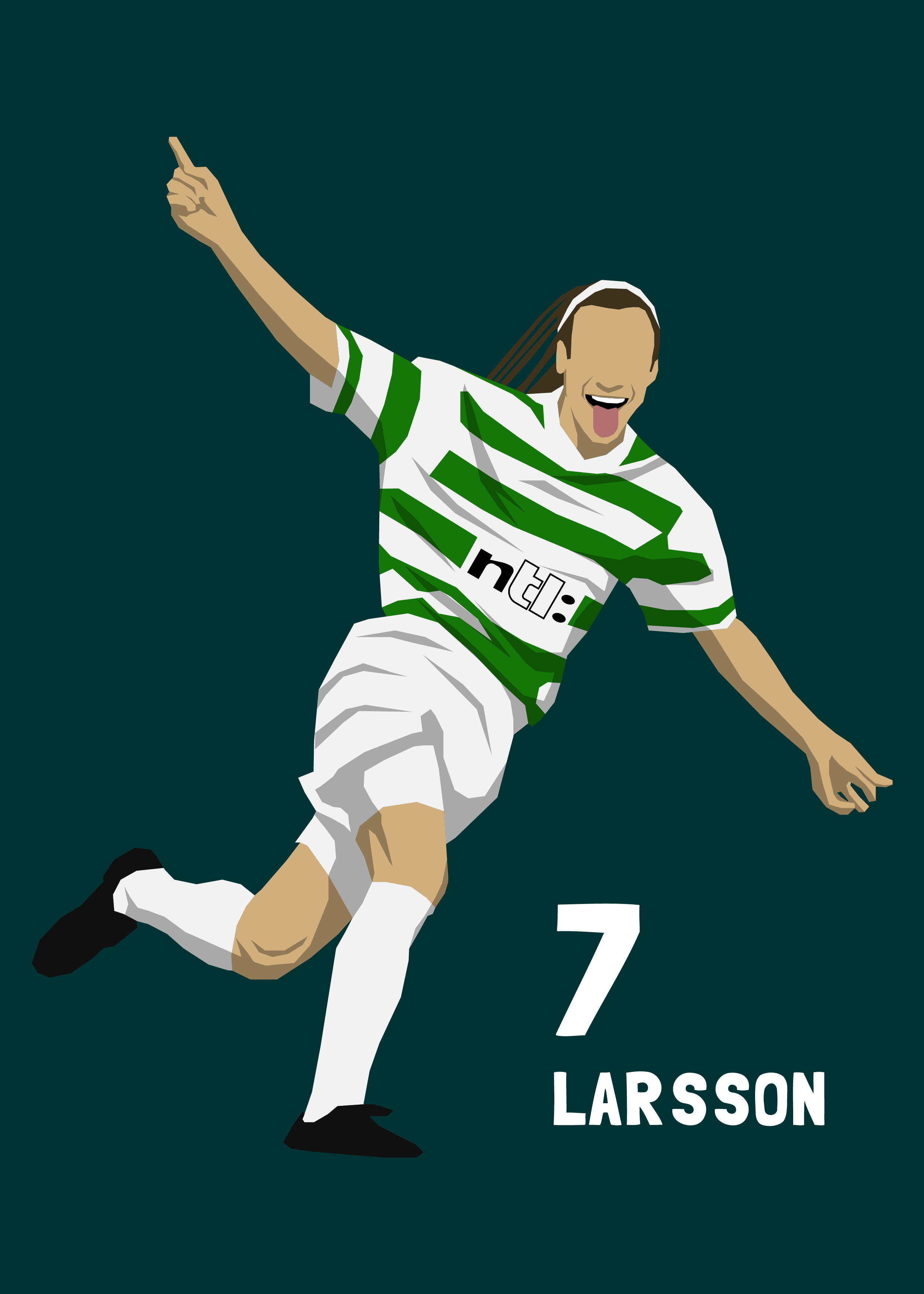 Henrik Larsson Art Print Football Poster