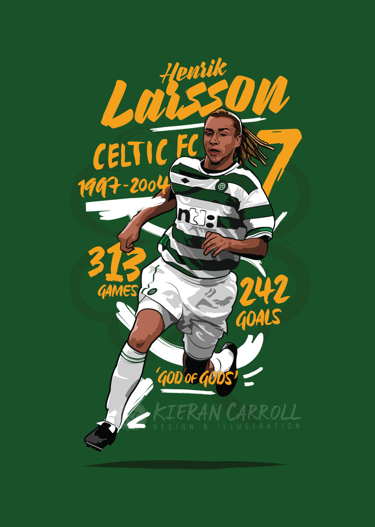 Henrik Larsson FC Poster Art