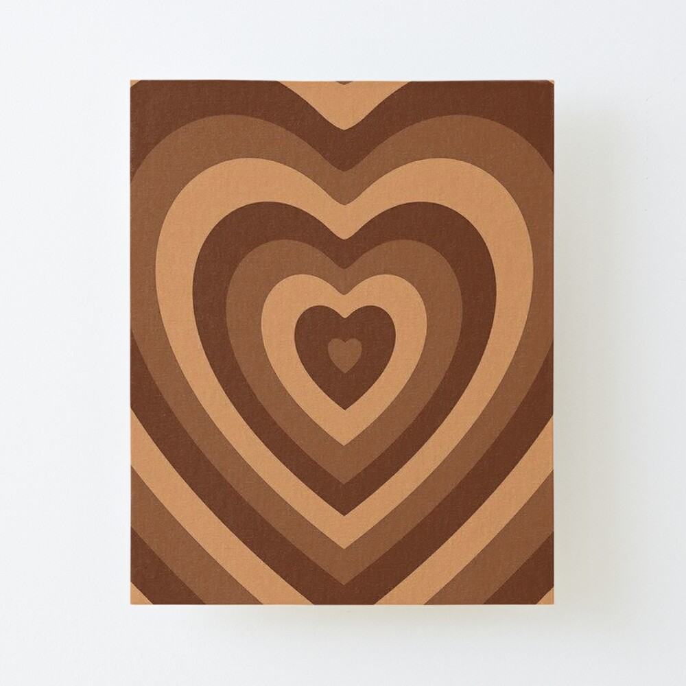 Brown Aesthetic Heart Tunnel Mounted Print By M Benzzz