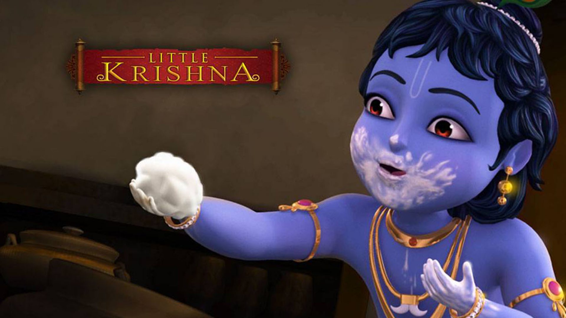 Little Krishna 3D HD Wallpaper. Hindu Gods and Goddesses