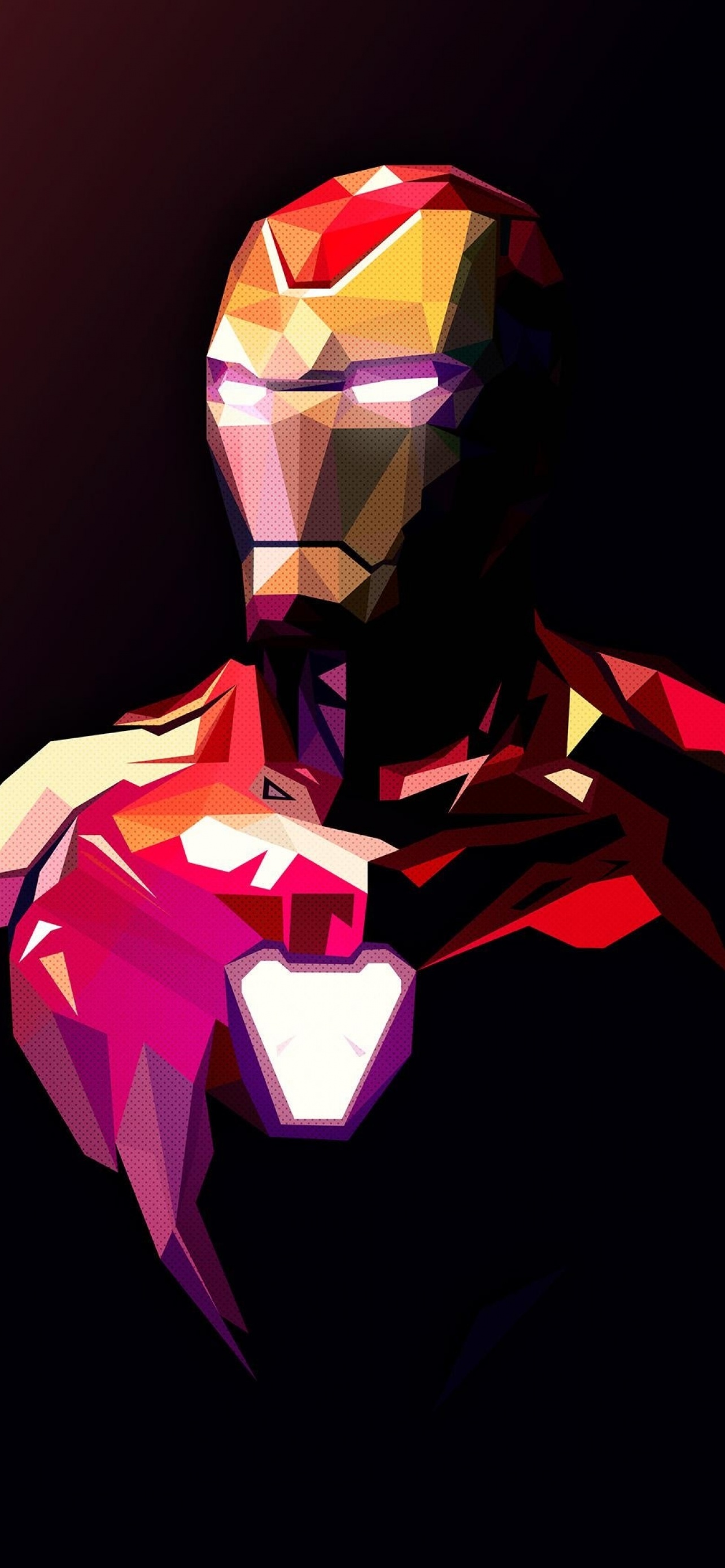 Iron Man Wallpaper 4K, Minimal art, Polygonal, Marvel Superheroes, Graphics CGI